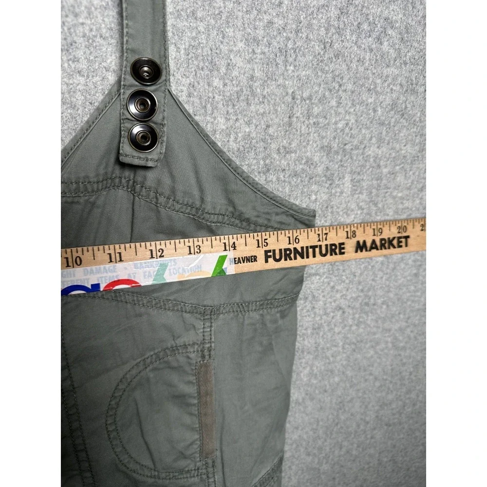 Vintage No Boundaries Juniors 11 Overalls Jumpsuit Olive Green One Piece 90s Y2K - Picture 3 of 15